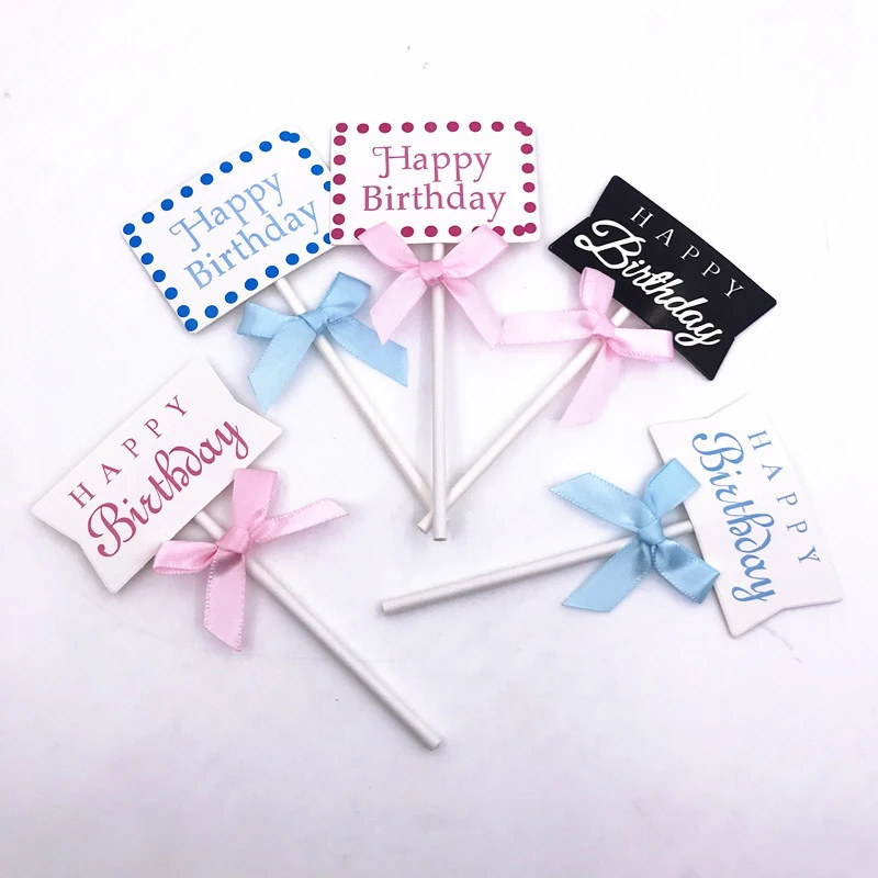 5 шт./партия простой бантик торт ко дню рождения мороженое кекс кексы десертный