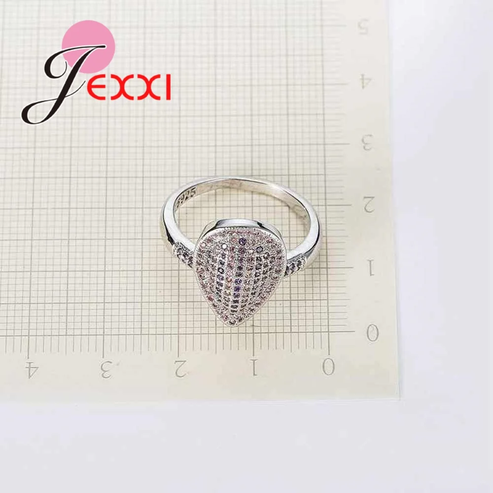 Очаровательные кольца в форме капли воды модные прозрачные красочные кубический