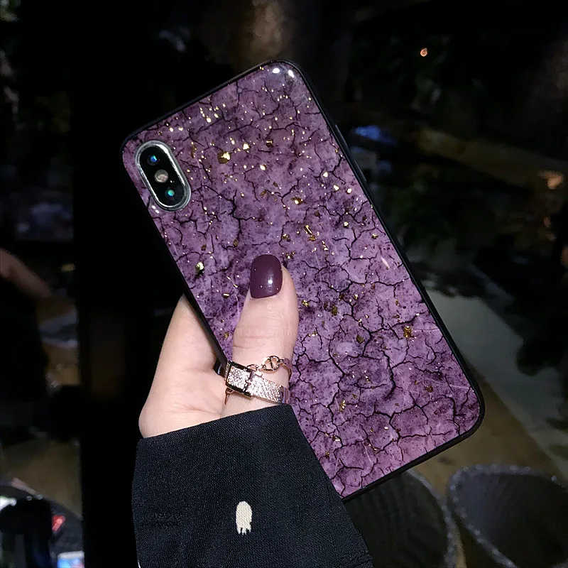 Marble Case For iPhone X 7 8 Plus Xr Xs Max Glitter Siiicone Back Cover iphone 6 s 6s Soft Capinha Ipone iPhoneX Cases |