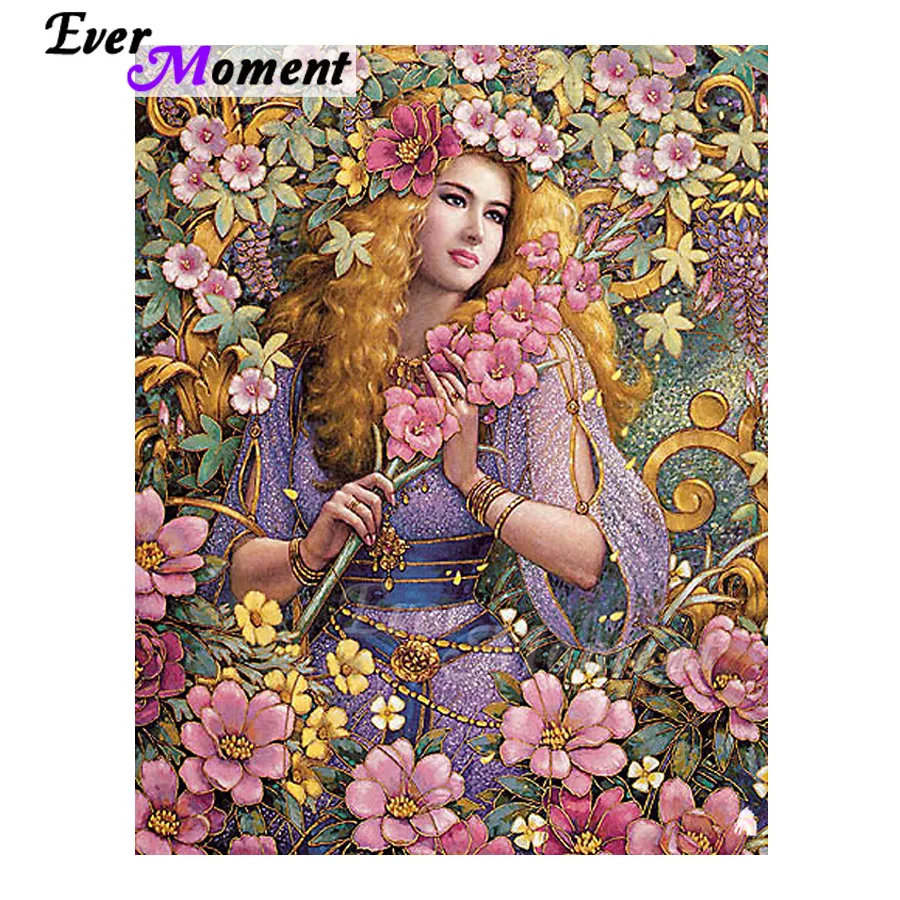 Алмазная картина Ever Moment алмазная живопись для женщин в цветочном дизайне 5D