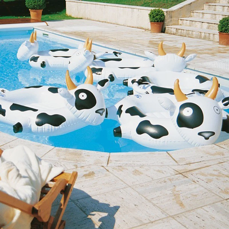 160 CM 63 Inch Inflatable Cows Baby Pool Float Children Ride-On Swimming Ring Summer Water Toys Holiday Beach Party Boia Piscina | Спорт и