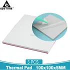 3 шт. Gdstime 100 мм * 100 мм * 5 мм GPU CPU IC Heatsink охлаждающий Теплопроводящий силиконовый коврик 5 мм Высокое качество