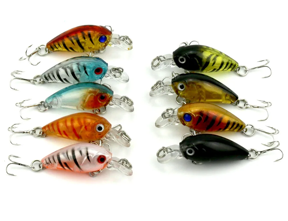 

HENGJIA 18pcs Crankbait Wobblers Hard Fishing Tackle 4g 4.4cm Swim bait Crank Bait Bass Fishing Lures 9Colors fishing tackle