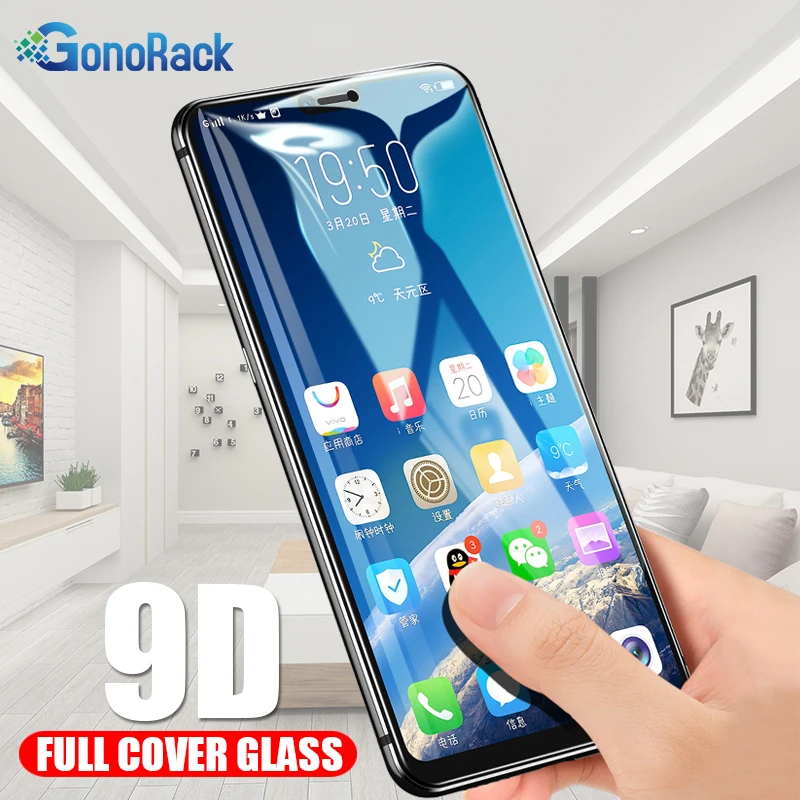 9D Tempered Glass for OPPO F9 oppo R15 R17 Protective A7 AX7 Realme U1 oppoF9 oppoR15 F7 F5 Screen Protector | Мобильные телефоны и