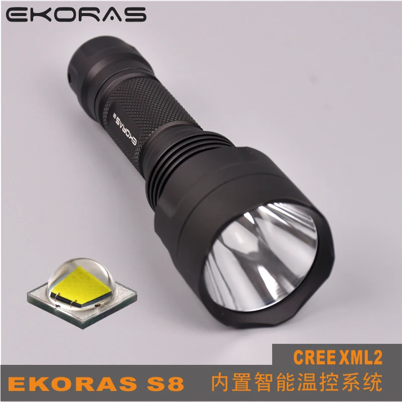 Черный Ekoras C8 с luminus sst40 CREE xml2 U2 медная DTP плата и ar покрытием внутри 1500lm|Фонарики