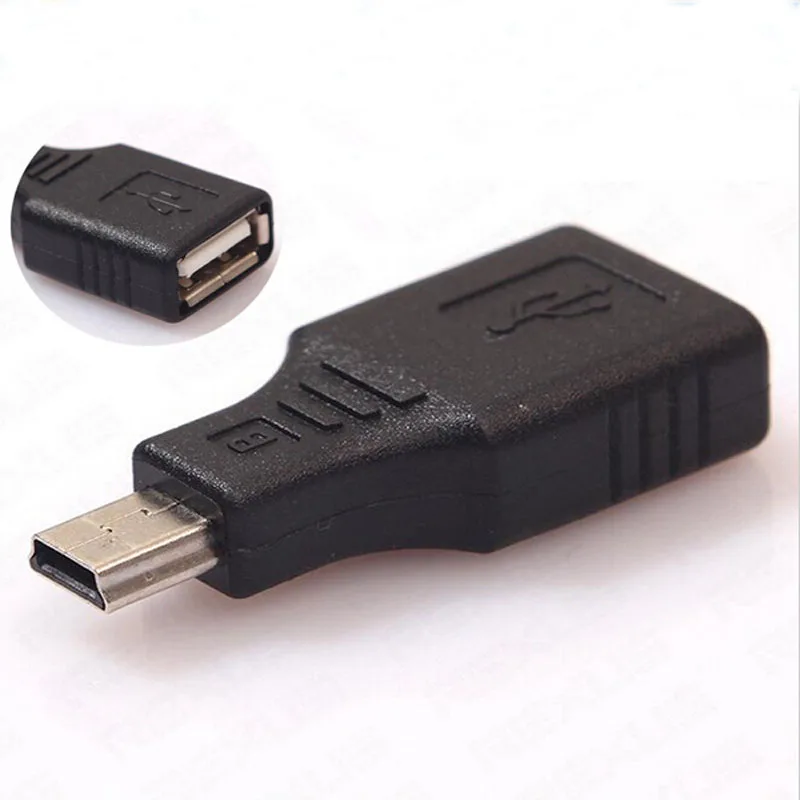 Мини-usb мужчина к USB Женский Конвертер Разъем передачи данных синхронизации OTG адаптер для автомобиля AUX MP3 MP4 планшеты телефоны u-диск мышь