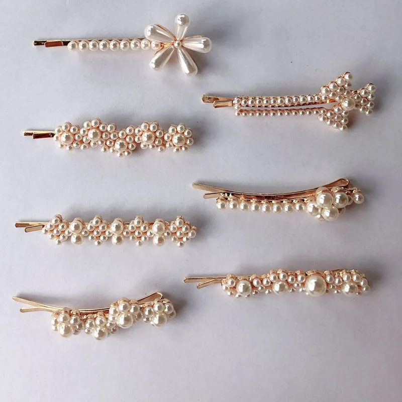 Fashion beautiful hair accessories pearl metal ladies girl temperament elegant pointed handmade fork hairpin headdress | Украшения и