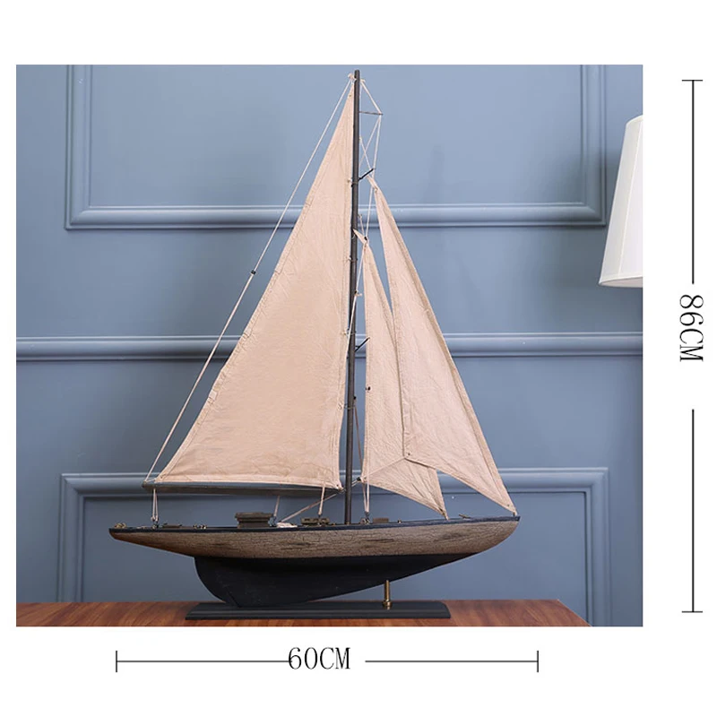 LUCKK 60 см Американская DIY деревянная модель кораблей домашний интерьер 2 цвета винтажное украшение ремесла строительные сборки игрушки парусная модель