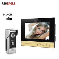 redeagle 9 inch tft digital touch key screen recording video door phone intercom 800tvl night vision ir camera 4m cable free
