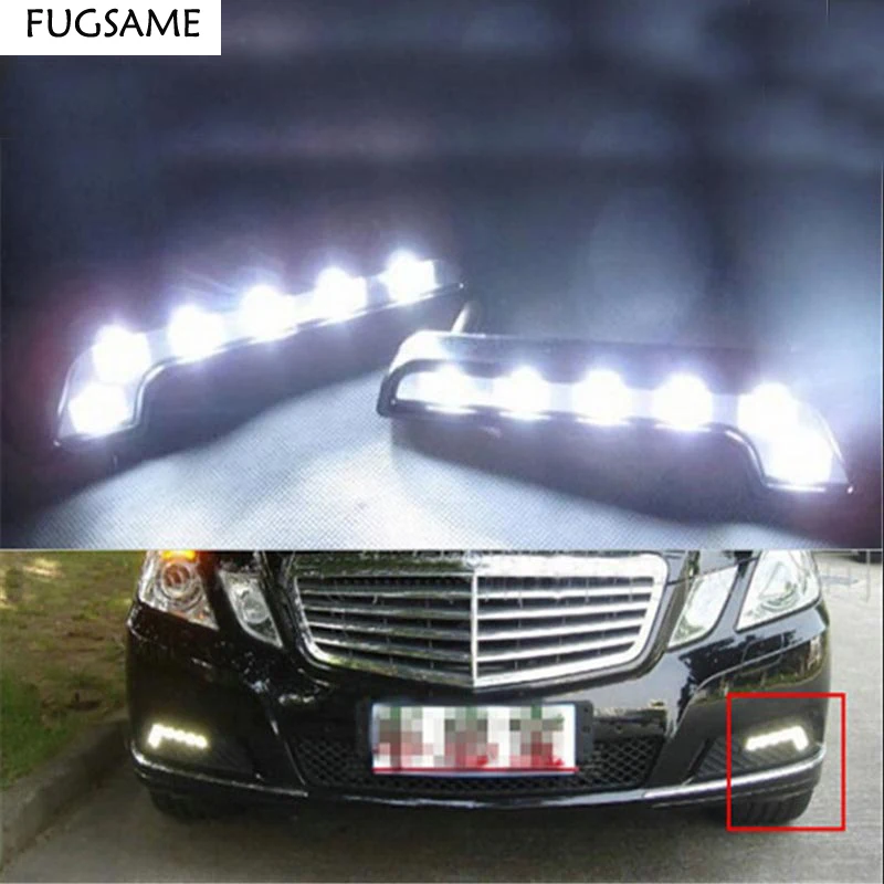 Дневные ходовые огни FUGSAME 6 светодиодов MERCEDES L противотуманные фары бесплатная