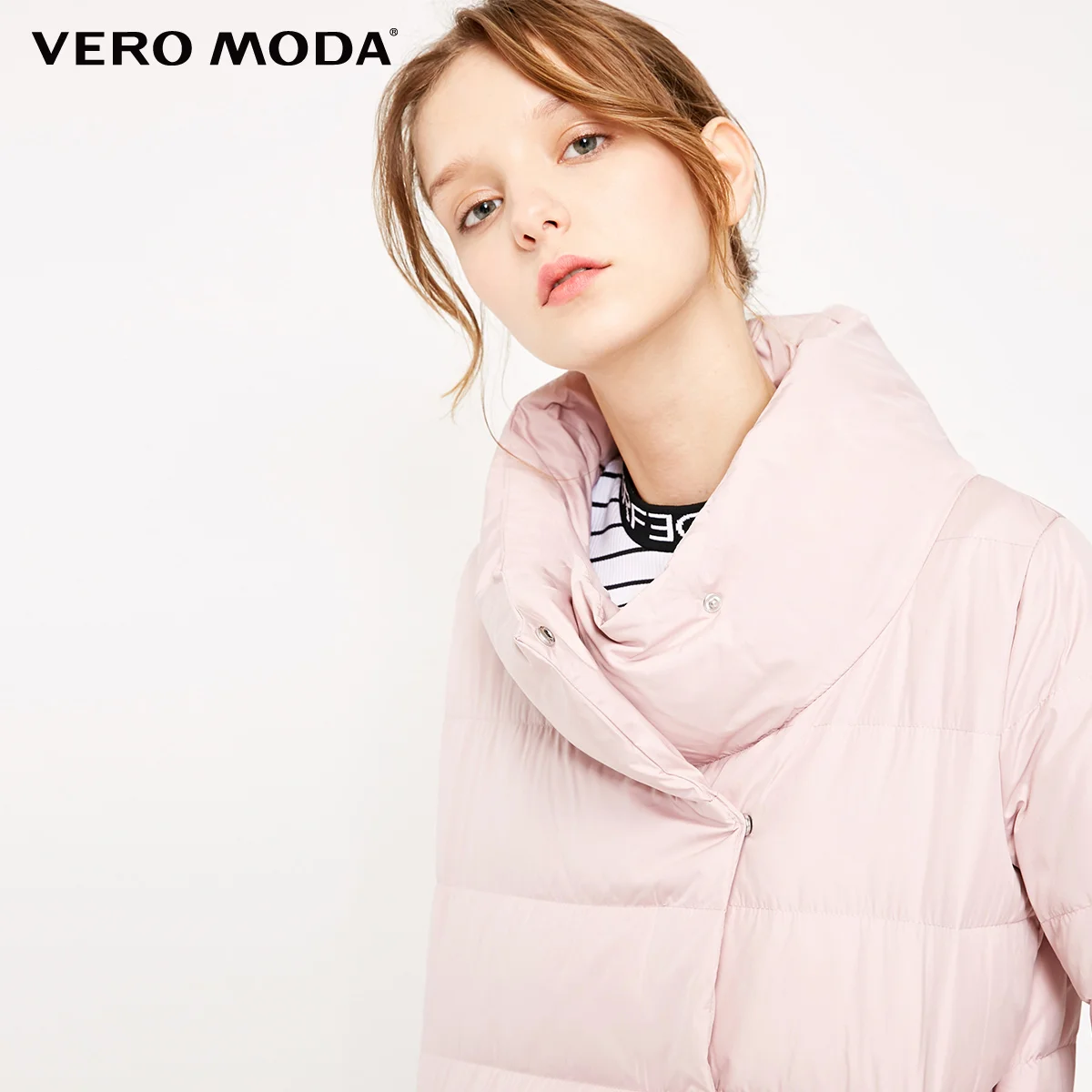 Vero Moda пуховик женский 90% белый утиный пух боковой карман большой длинный пуховик женский | 318312511