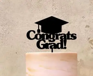 

Custom congrats grad 2017 class graduation acrylic Cake Toppers party decorations
