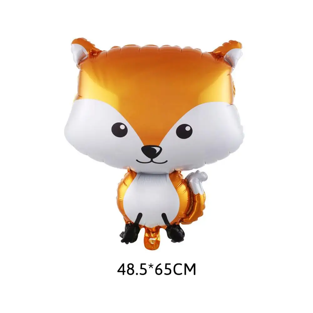 1 шт. Мультяшные шары с животными енот лиса белка ежик фольга Гелиевый шар день