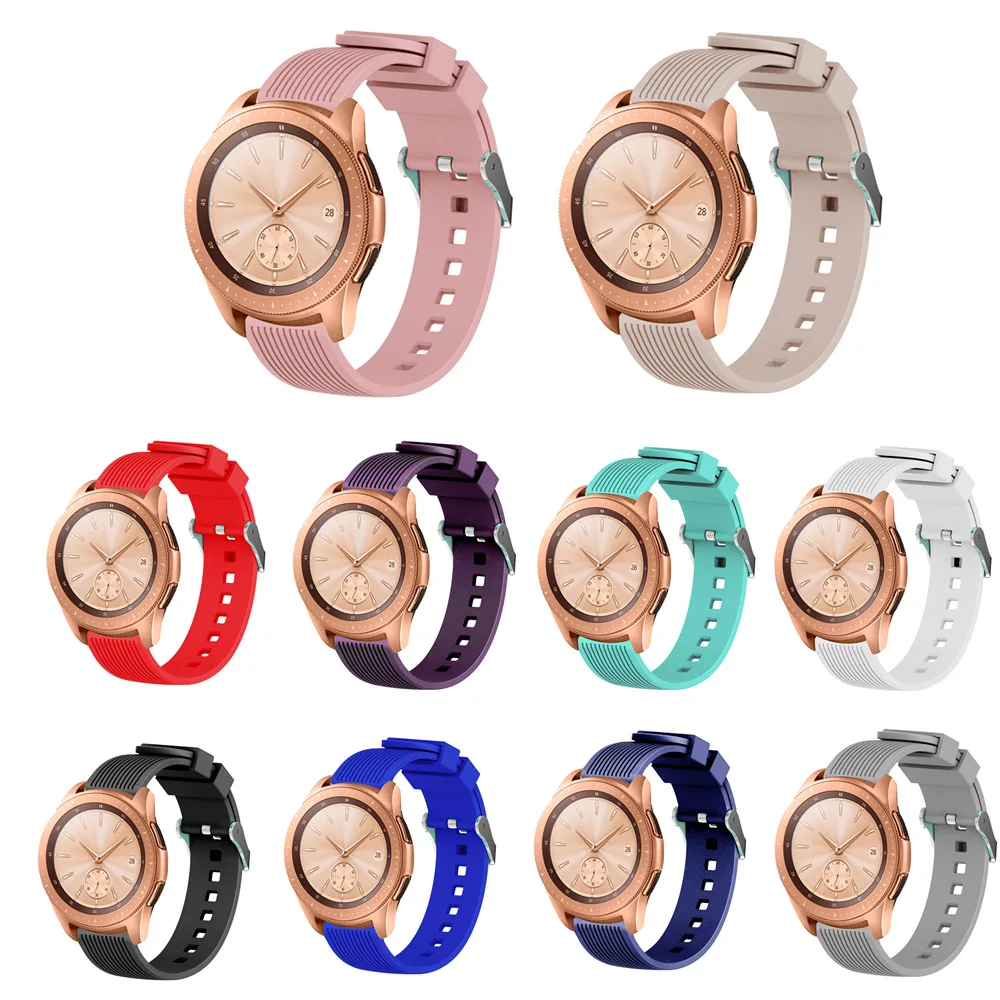 Спортивный силиконовый ремешок для samsung Galaxy Watch 42 мм ремешок мягкий сменный Браслет Для Xiaomi Huami Amazfit Bip 20 мм аксессуары