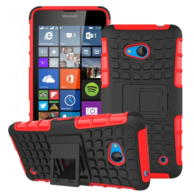 Ударопрочный чехол Hybird для Nokia Lumia 640 прочный силиконовый резиновый телефона N640