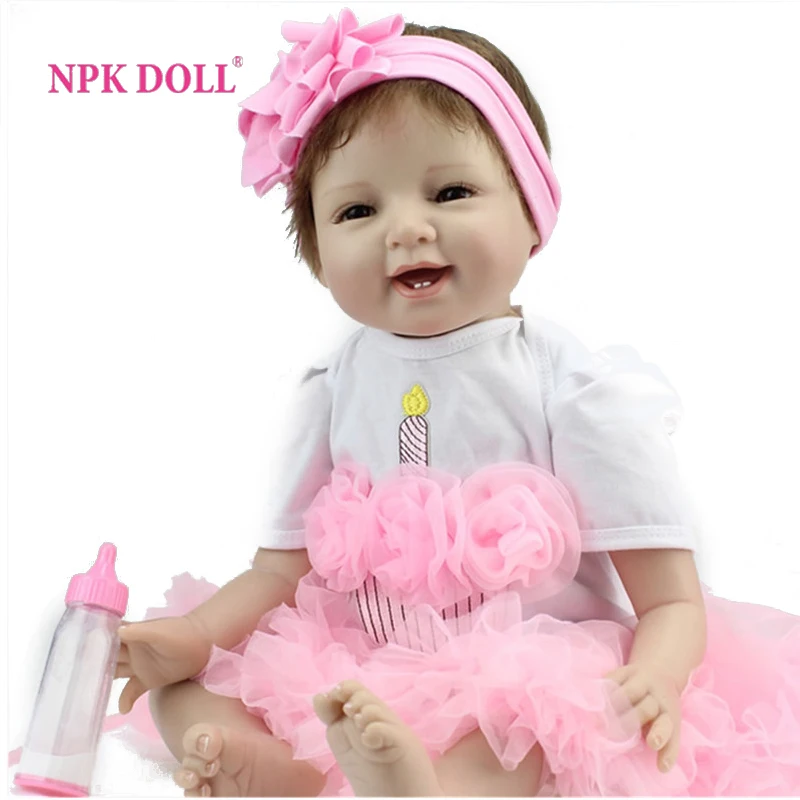 10 дюймов полный корпус силиконовые Reborns мягкие мини Новорожденные куклы для девочек детские игрушки подарок Розовая Одежда для принцессы день рождения
