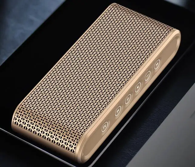 Портативная колонка с аккумулятором 8000 мА · ч, перезаряжаемая Bluetooth Портативная колонка, AUX USB, Micro SD, PC динамик s - Цвет: Золотой