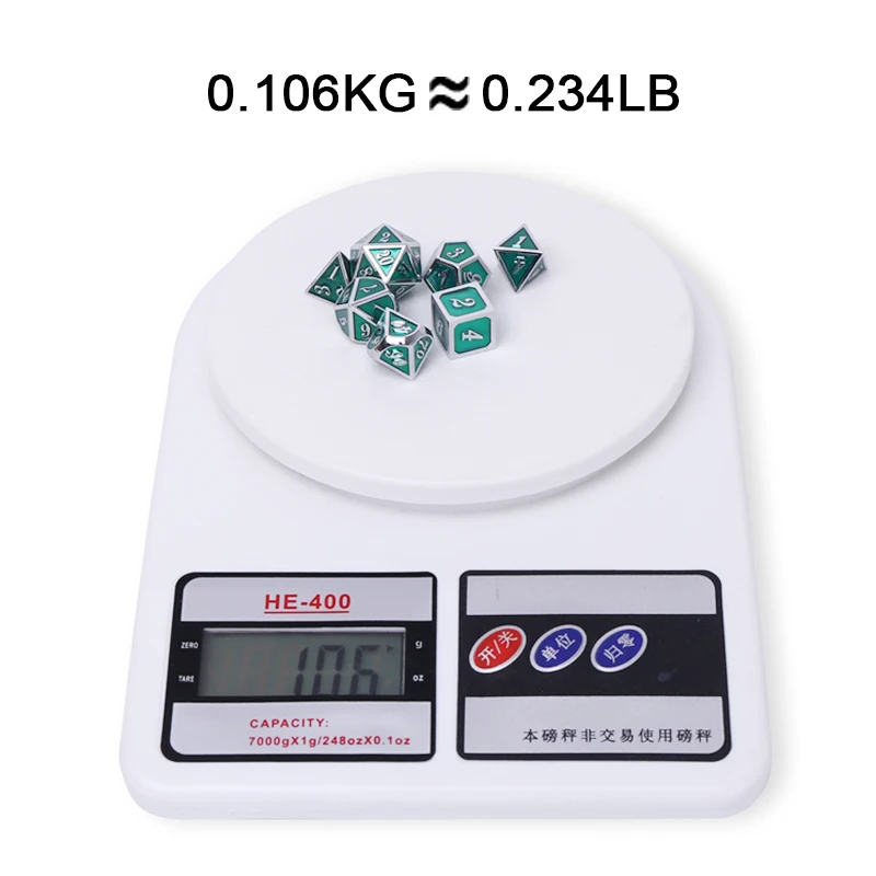 CHENGSHUO DND игровые игральные кости набор из 7 многогранных металлических игральных