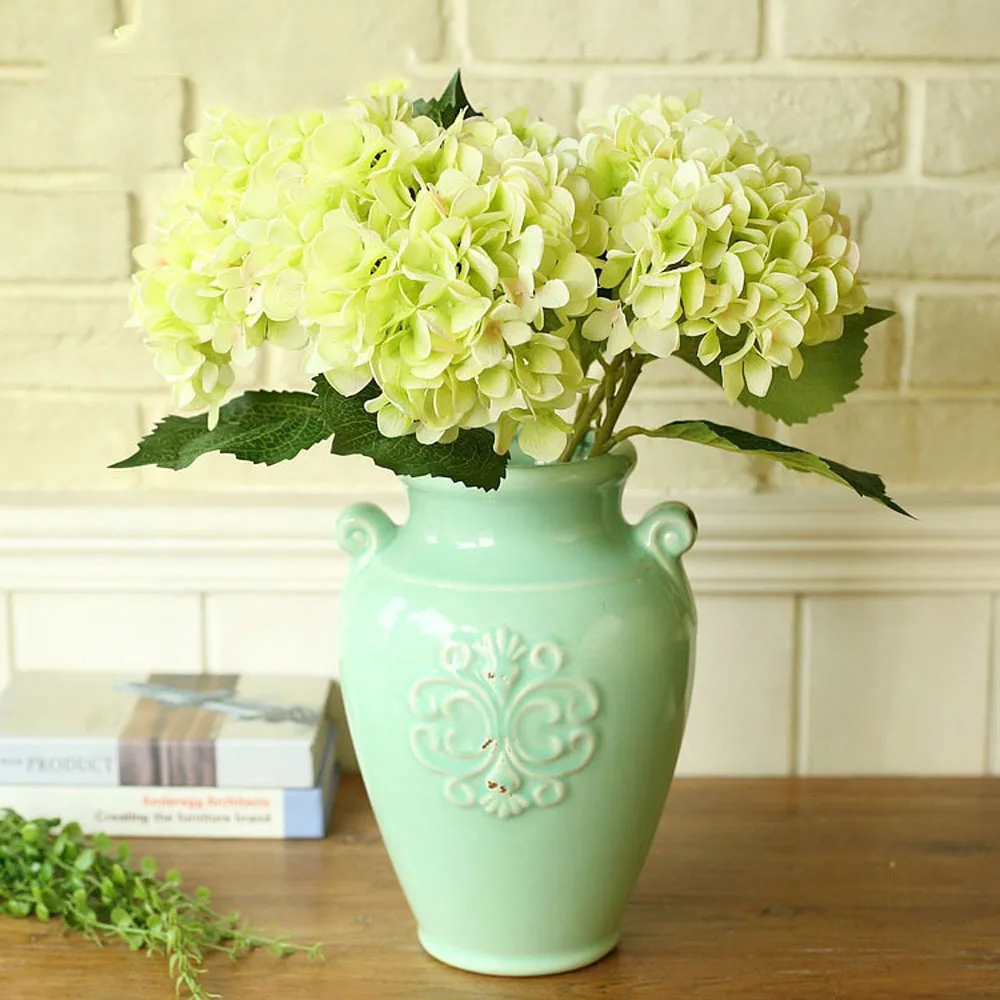 5 шт./партия Настоящее Сенсорное ИСКУССТВО ШЕЛК фиолетовый гортензия Свадебная