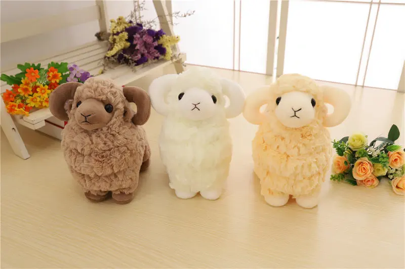 25cm/38cm/42cm Sheep Plush Toys Simulation Stuffed Animal Soft Doll Real Life Plush Sheep Toys For Children Baby Kids Gift