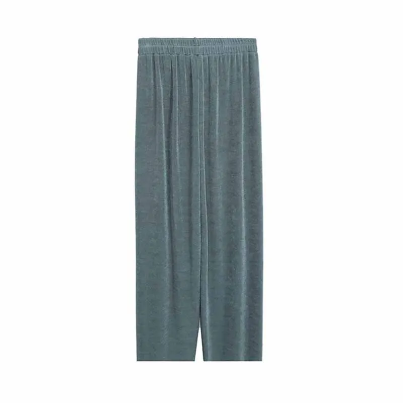 Брюки женские летние с широкими штанинами эластичные дышащие эластичным поясом
