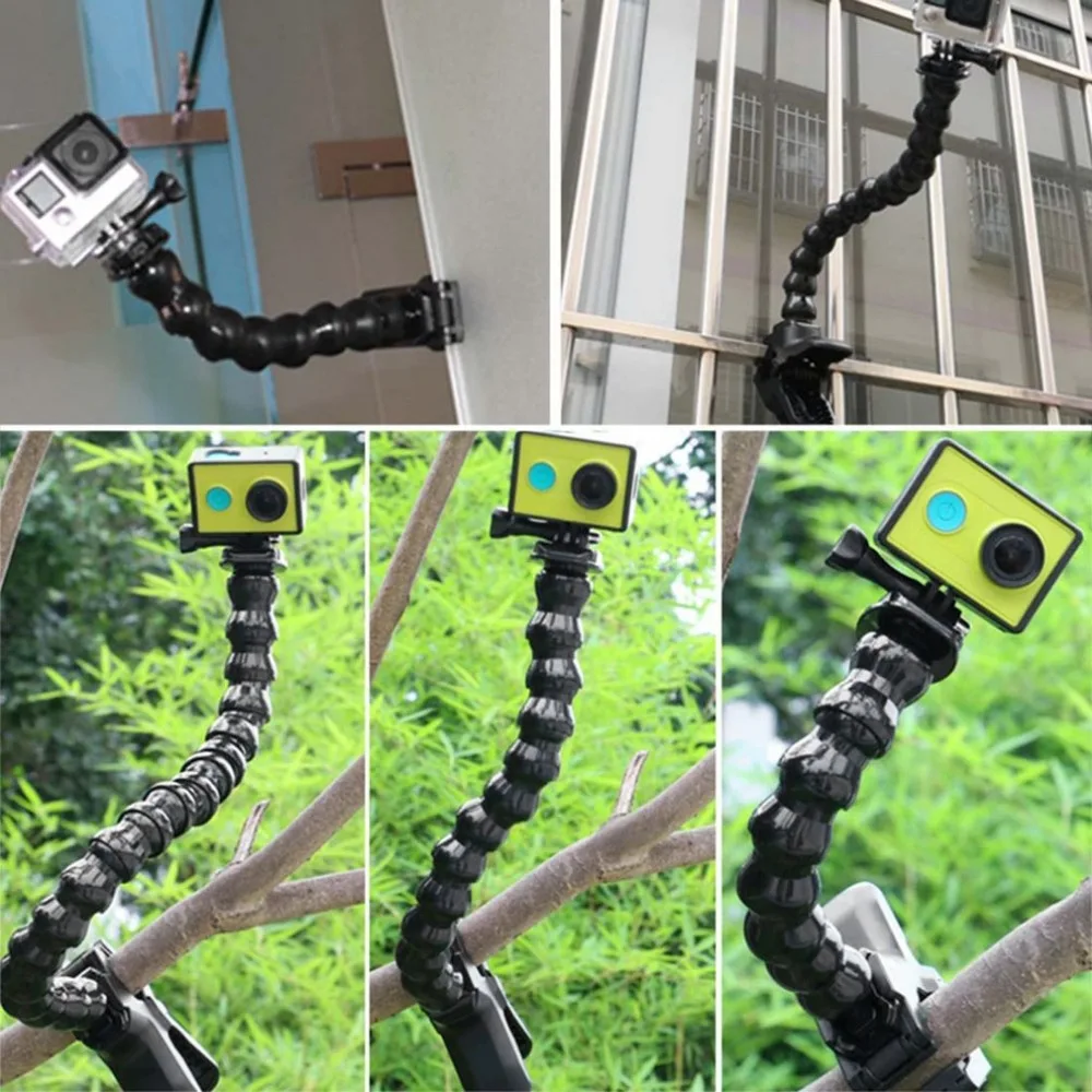 PULUZ для спортивной экшн-камеры челюстей Flex Clamp Mount Регулируемая шея для GoPro HERO6 HERO5 HERO4 сессии для спортивной экшн-камеры GO PRO Аксессуары