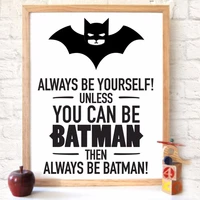 nursery decor poster oil painting wall pictures for living roomsuper hero bat mask print canvas art wall canvasno frame
