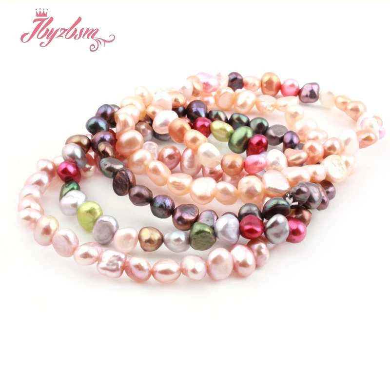 5 7 мм Бесплатная ФОРМА натуральный пресноводный жемчуг бусины для женщин Chritmats