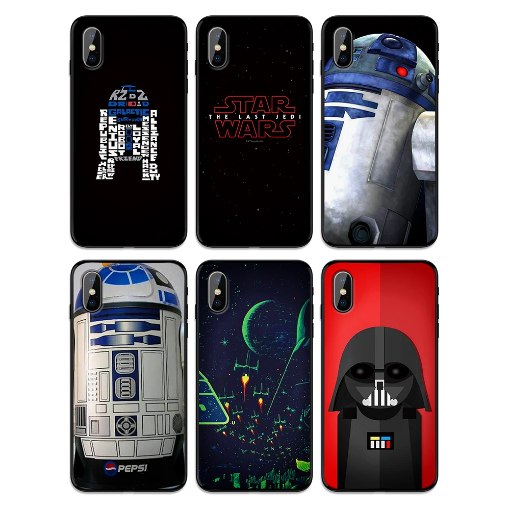 Star Wars r2d2 мягкая термополиуретановая крышка чехол для Apple iPhone 6 6S 7 8 Plus 5 5S SE X XS MAX XR