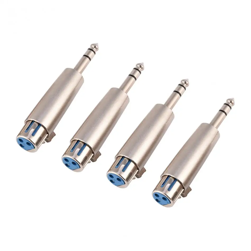 4 шт. 3 контактные разъемы для микрофона 6 35 мм 1/4 дюйма|xlr female|xlr 3-pinxlr xlr |