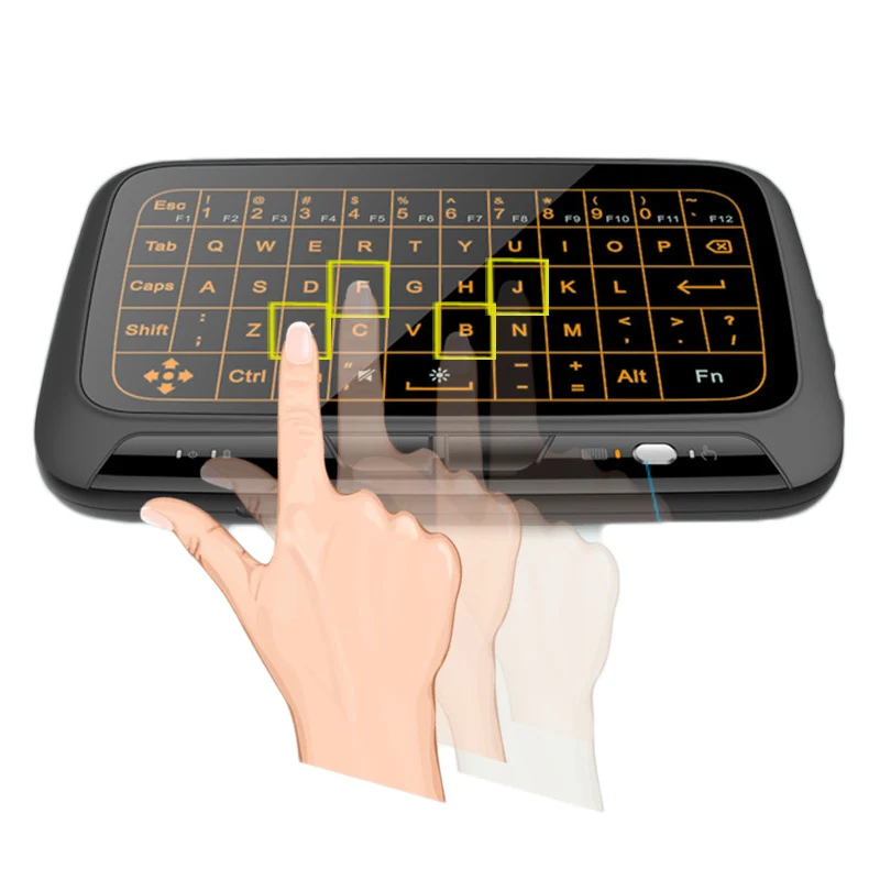 Новая H18 + мини беспроводная виртуальная клавиатура полная 2 4 ГГц QWERTY сенсорная