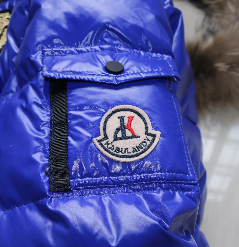 Комплект зимней одежды для детей в русском стиле лыжный костюм с натуральным