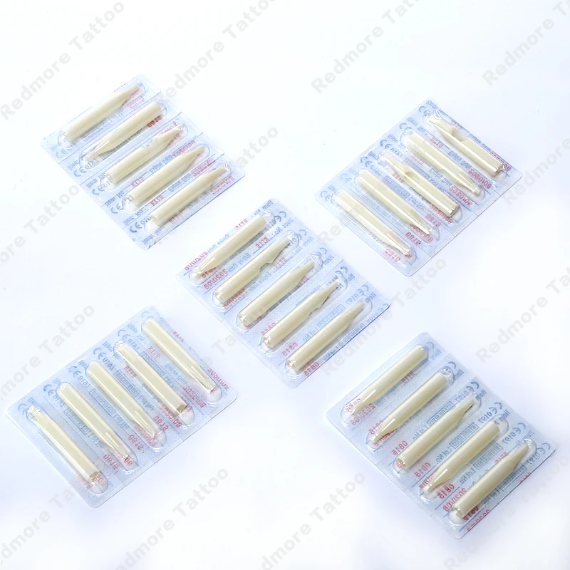 Одноразовые кончики для татуажа 50 шт. белые 9 футов предварительно стерилизуемые