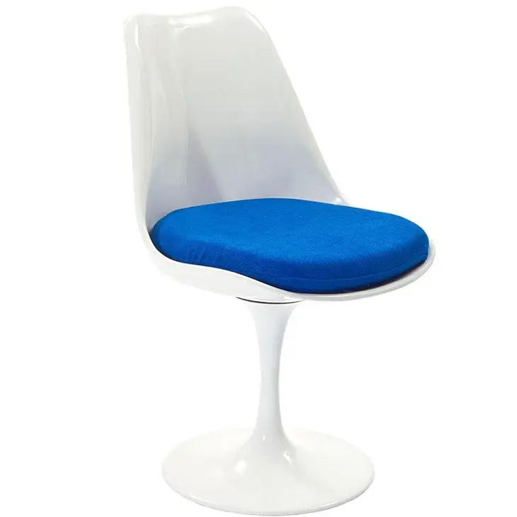 White Chair Blue P Классический стул-Тюльпан с Алюминий базы поворотный стул-Тюльпан современный пластиковый шарнир гостиничный стул-Тюльпан Офисный Компьютерный стул(кабинетный - Цвет: White Chair Blue P