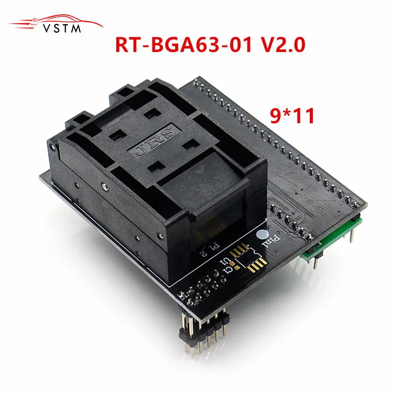 Адаптер BGA63 для RT809H V2.0 EMMC NW267 адаптер программатора 9*11 рамка ограничителя