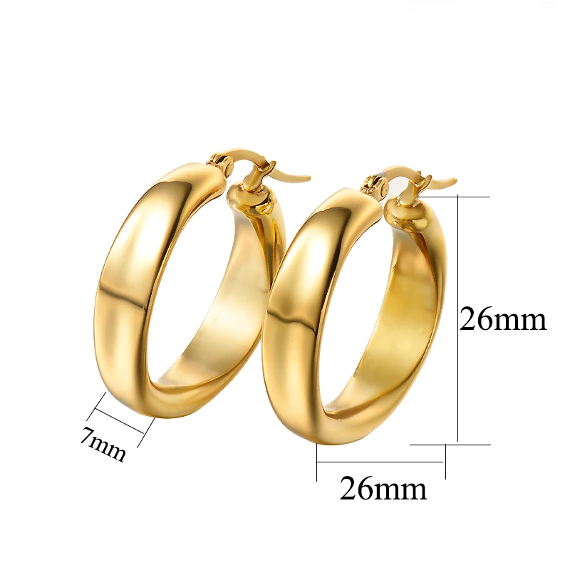 Baoyan Модные женские серьги 2019 золото Нержавеющая сталь Jewelry Оксхорн клип на Oorbellen