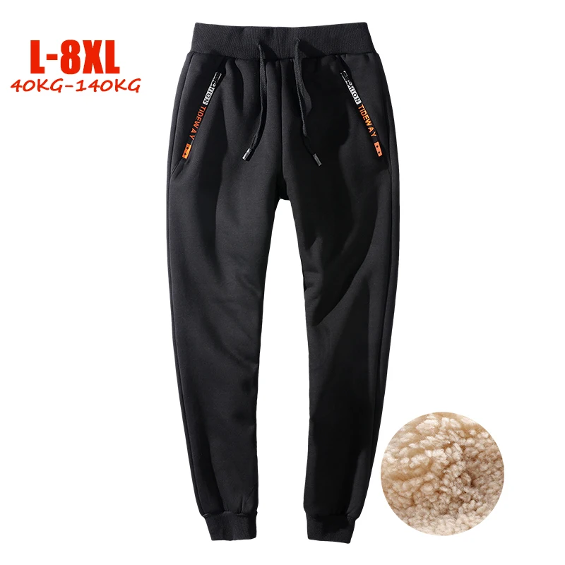 Зимние новые спортивные штаны больших размеров 7XL 8XL мужские повседневные с