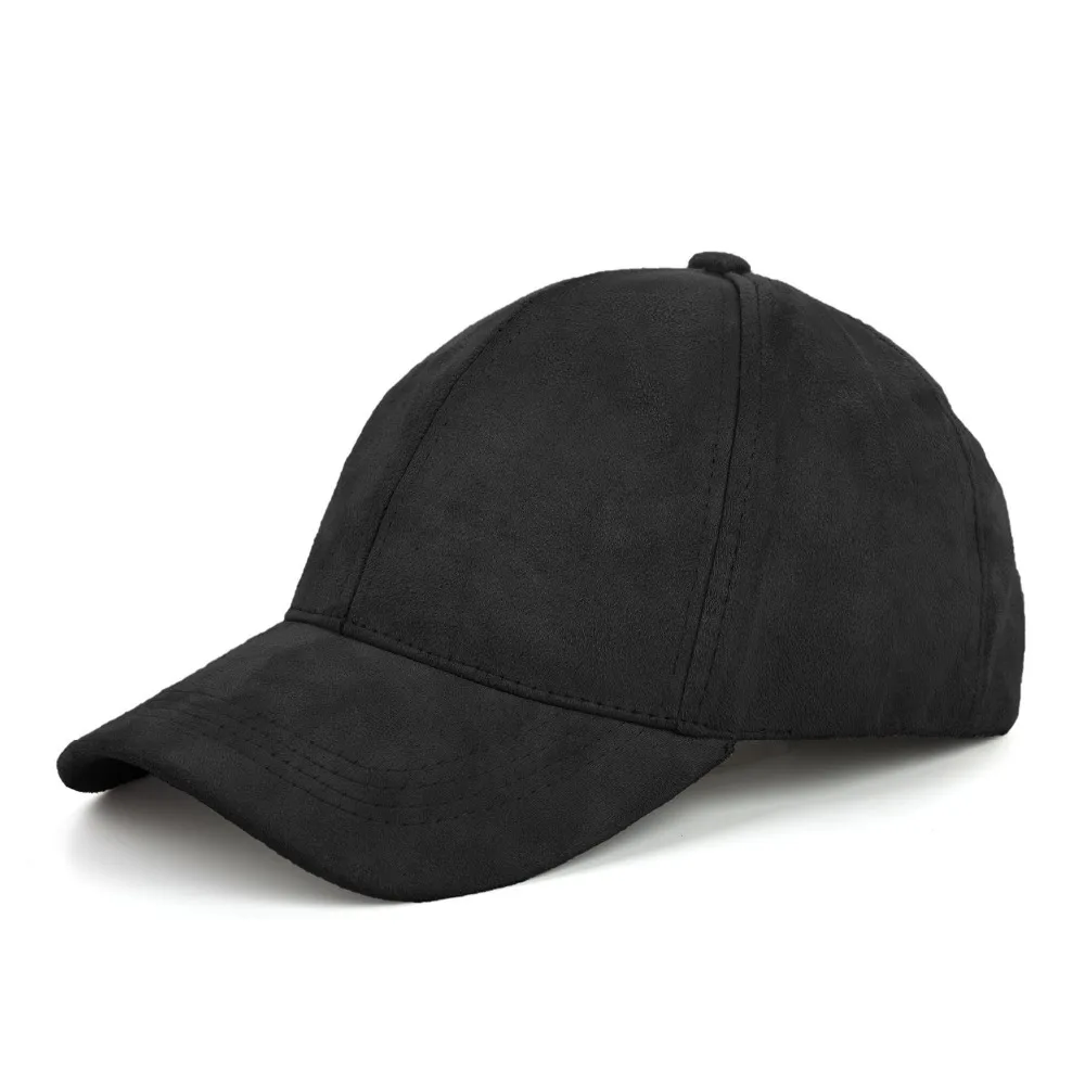Бейсбольная кепка из искусственной замши с 9 панелями однотонная Snapback