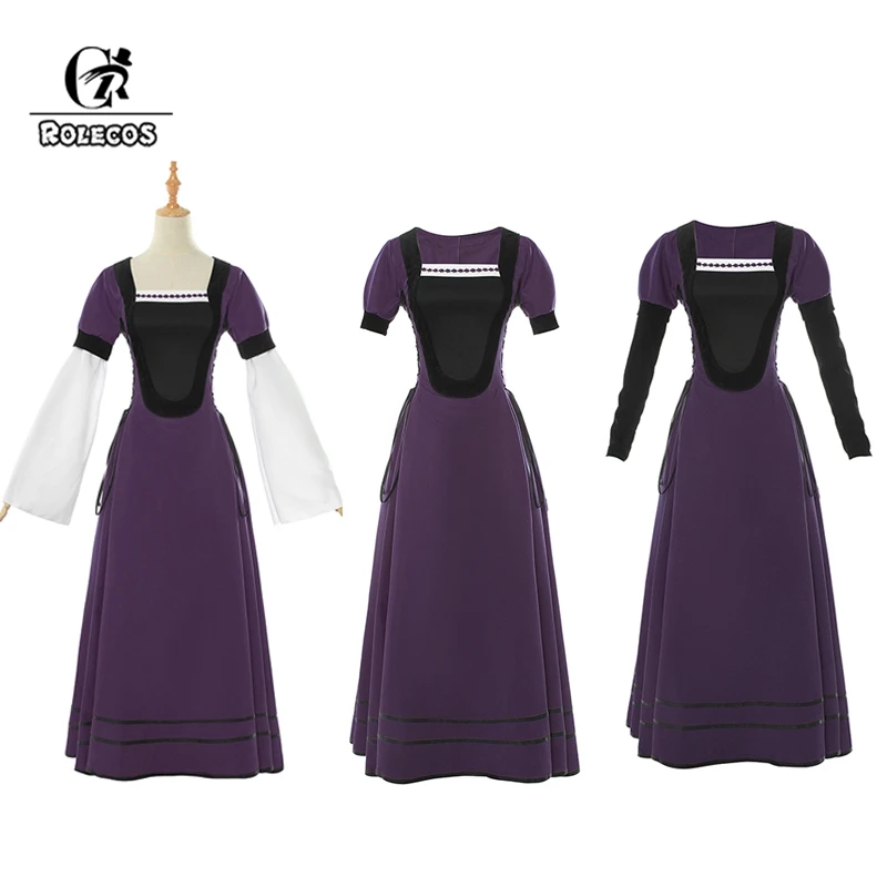 ROLECOS средневековое женское платье викторианский костюм ретро Ренессанс Винтаж