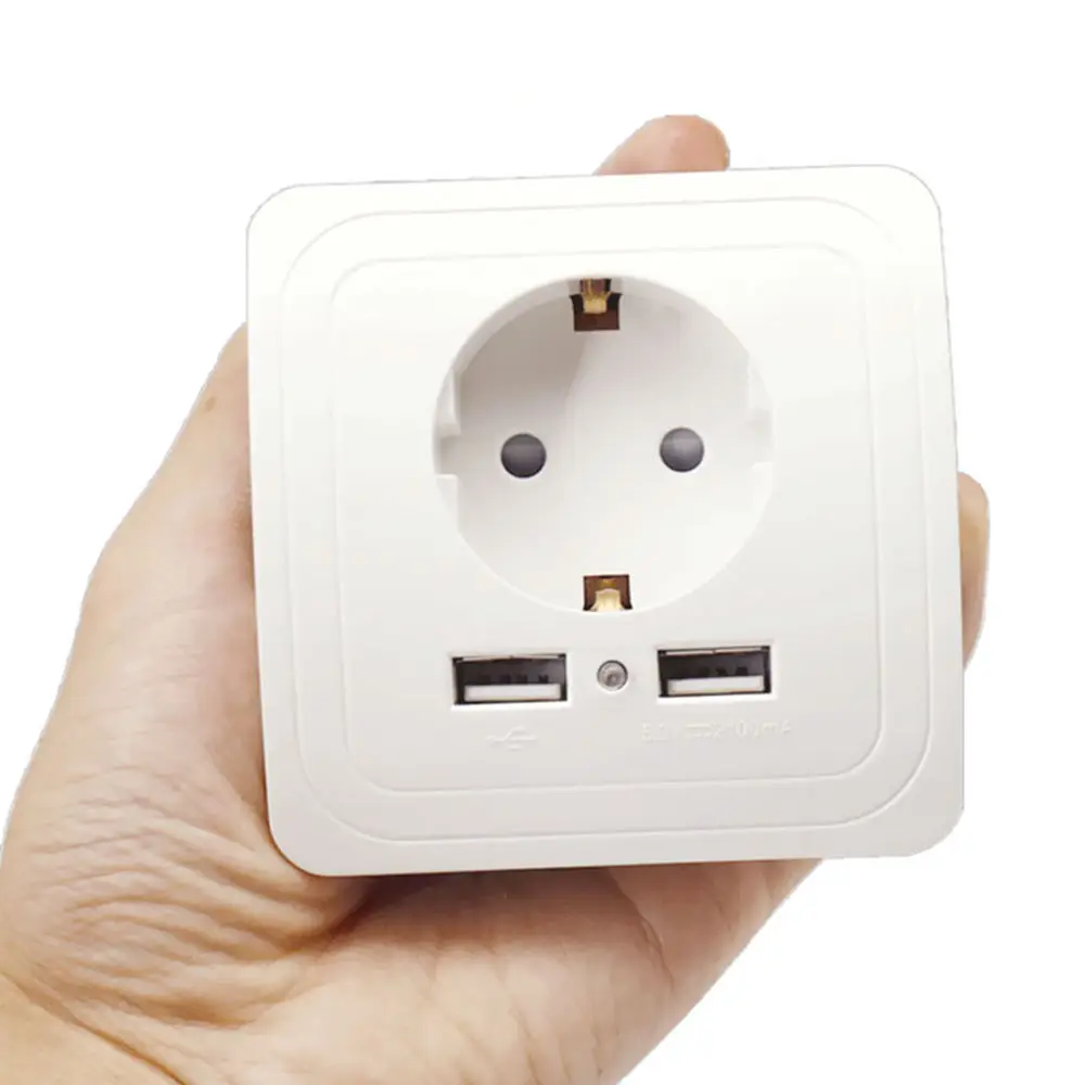 Настенное зарядное устройство с двумя USB-портами 16 А 250 В | Обустройство дома