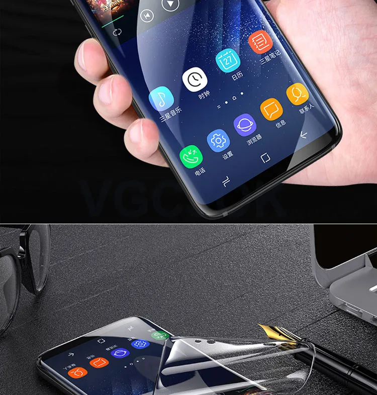 Защитная пленка для экрана для samsung Galaxy S9 S8 Plus S7 Edge Note 8 9 Защитная пленка для экрана samsung A6 A8 Plus мягкая пленка полное покрытие