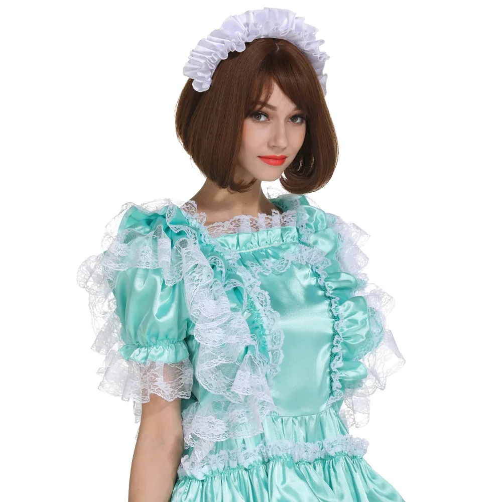 Блестящее атласное платье с фиксацией для девушек в стиле сатин|cosplay costume|lockable
