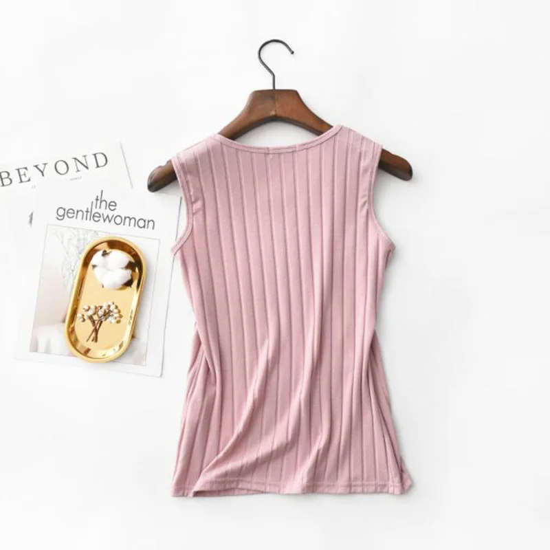 Aucfzid Summer Plus Size 3XL Tank Top Cotton Elastic T Shirt Female Sleeveless Basic Tops Slim Casual Tee A041 | Женская одежда