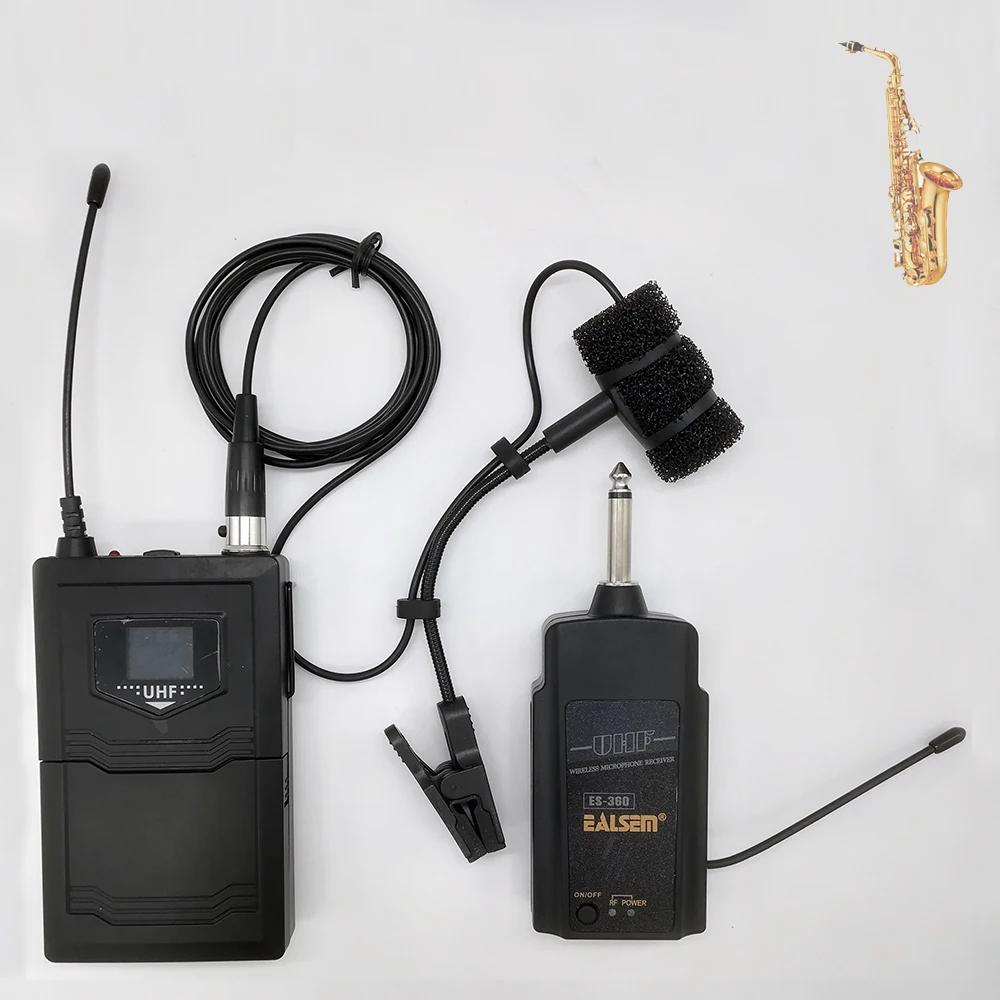Беспроводной саксофонный микрофон профессиональная система UHF Gooseneck