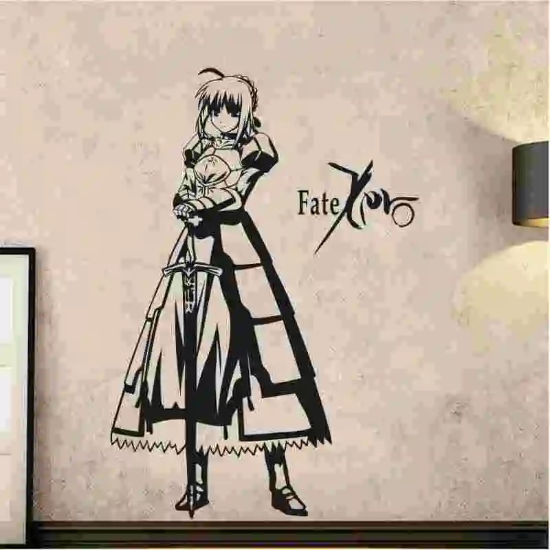 Настенная Наклейка Saber Fate/stay Night FGO Виниловая наклейка на стену s декоративное