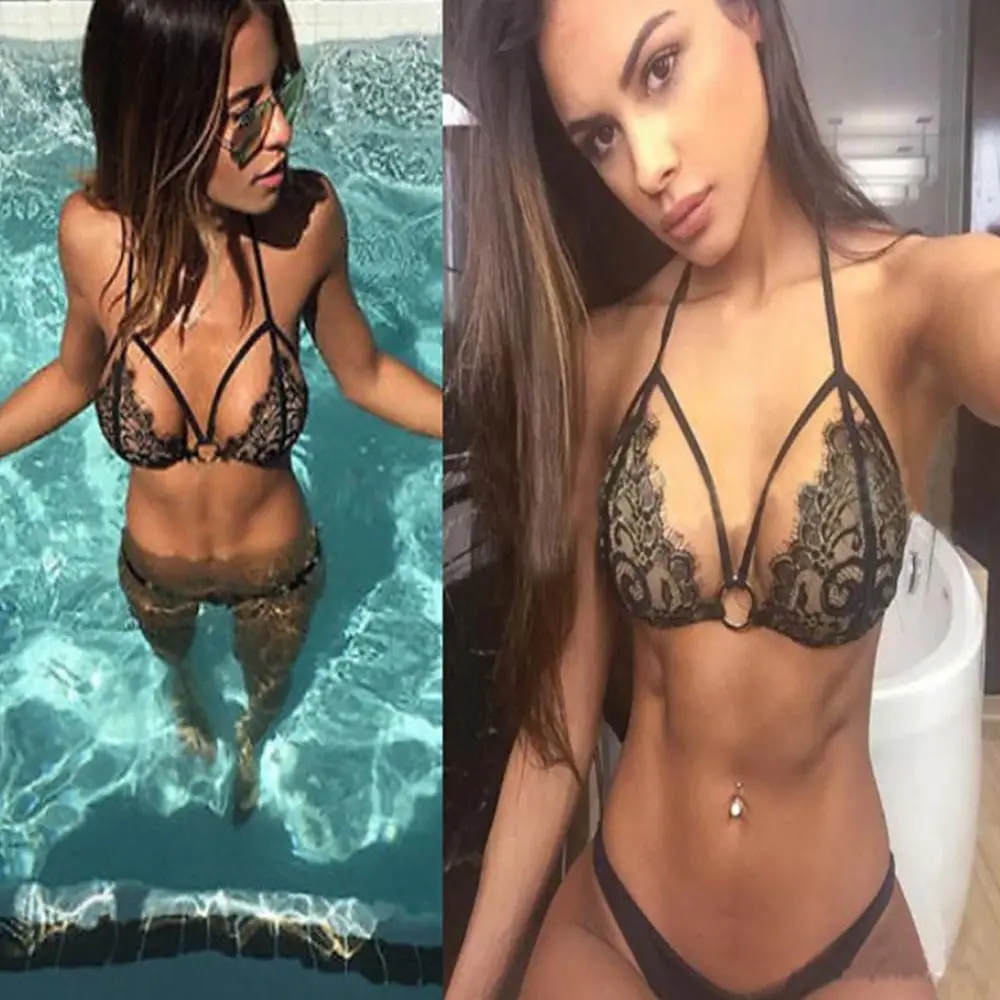 Новое женское сексуальное прозрачное кружевное нижнее белье бюстгальтер пуш ап +