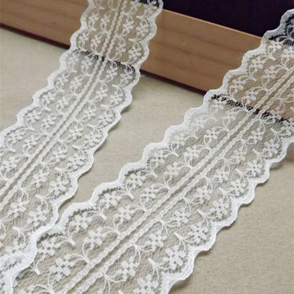Width 4.5CM Хит, 10 ярдов, белая кружевная отделка, лента, вышитая отделка, повязка на голову, украшение для свадебной вечеринки, одежда, сделай сам, для шитья, аксессуары - Цвет: Width 4.5CM