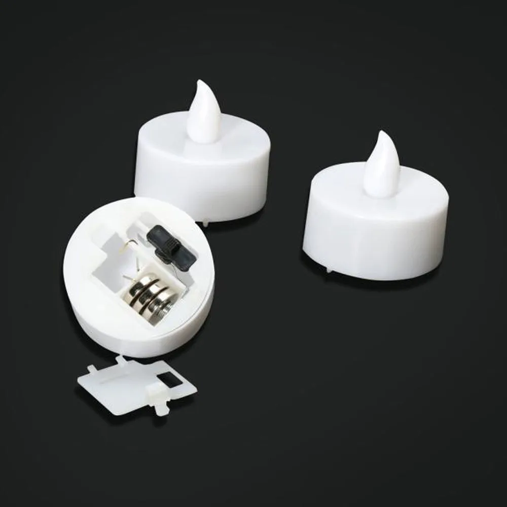 12 шт. светодиодный светильник для чая свечи 3.8X2X4cm без воска запах дыма