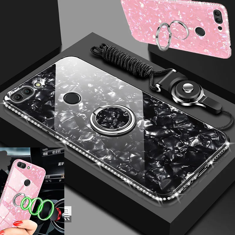 Для Huawei P Smart Case shell закаленное стекло силиконовый Алмазный автомобильный