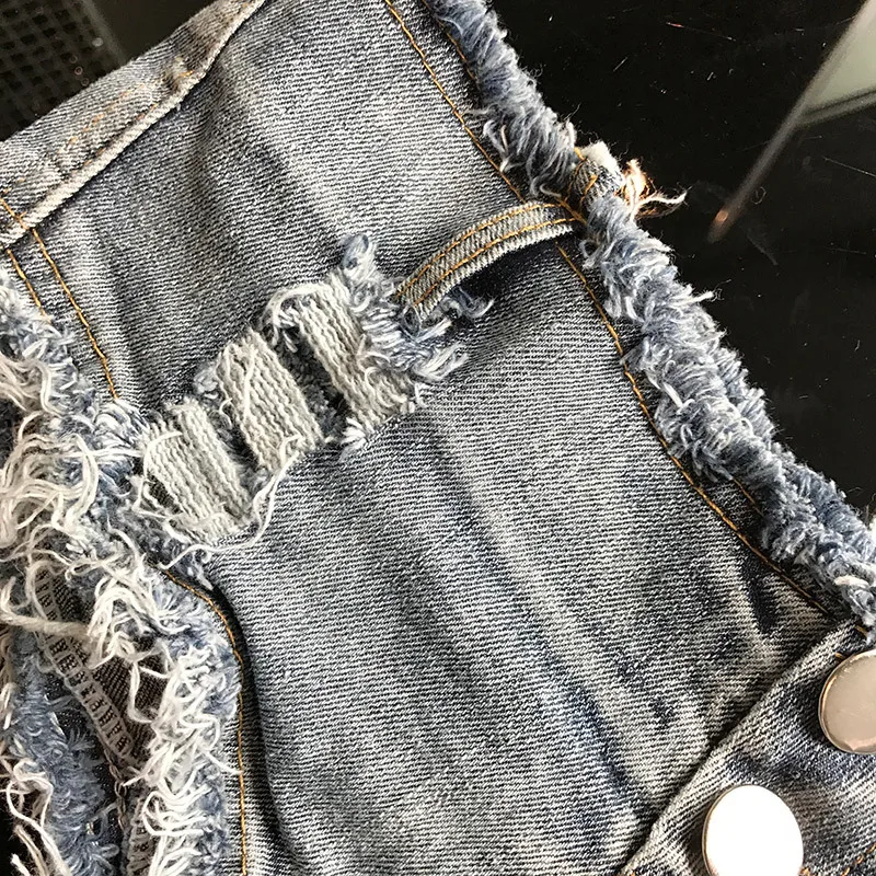 2020 Summer Short Femme Low Waist Thong Jeans for Women Micro Bikini Mini Short Sexy Womens Denim Shorts Night Clubwear Blue New
